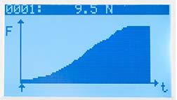 Pantalla del dinamometro de precision
