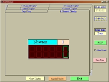 Representación digital del software del dinamómetro.