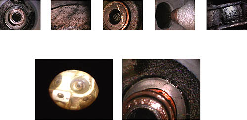 Imágenes mostrando el uso del videoendoscopio