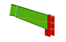 Unin de pilar con dintel empotrado con cartela