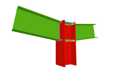 Unin de pilar con dos dinteles empotrados