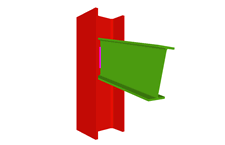 Unin de pilar con dintel articulado al alma del pilar (pilar pasante) 