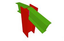 Apoyo en cumbrera de las vigas de formacin de pendientes