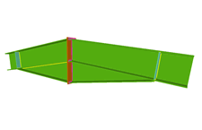 Unin en cumbrera con cartelas