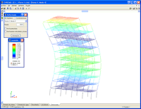 CYPECAD - Deformada de la estructura en 3D. Pulse para ampliar imagen