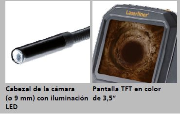 Videoendiscopio de 6 mm de diámetro de cámara con cable de 1.5 metros