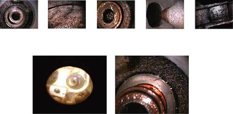 Imágenes mostrando el uso del endoscopio PCE-VE 350.