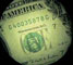 Vista de un billete de d�lar a trav�s del fibroscopio