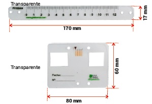 Fisurómetro transparente recto una dirección FI102AN Fisurómetro transparente recto una dirección FI102AN