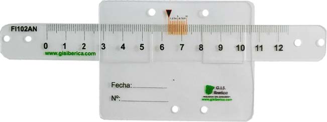 Fisurómetro transparente recto una dirección FI102AN Fisurómetro transparente recto una dirección FI102AN