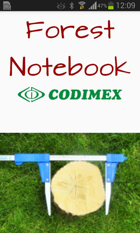 Aplicación "Forest notebook" Para medir árboles de pie y tumbado